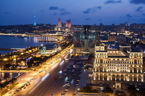 Тур по вечернему Баку