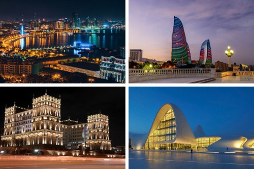 Тур по вечернему Баку